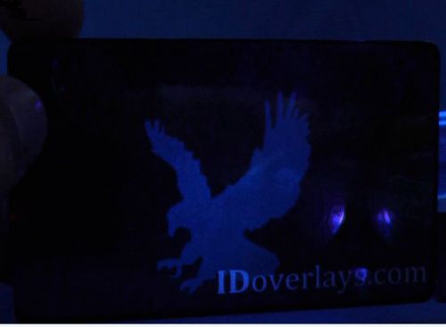 Mark of business id card hologram overlay with uv eagle for sale