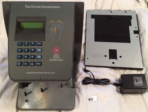 Biometric handpunch hp3000 tsi h 103 time clock  ethernet plate key power supply for sale