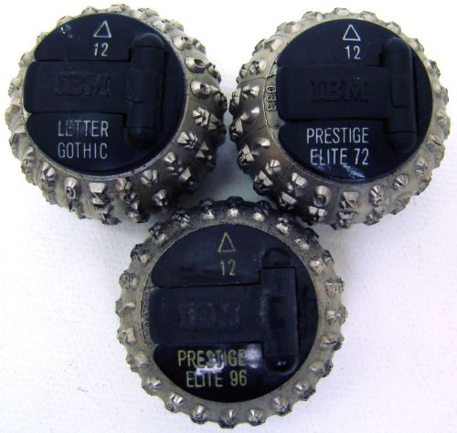 3 IBM Selectric II Typewriter Element Ball 96 PRESTIGE ELITE/GOTHIC LETTER