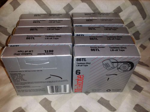 LOT OF 10 Boxes of (6) NUKOTE 86TL LIFT OFF CORRECTION TAPE REPLACES IBM 1361195