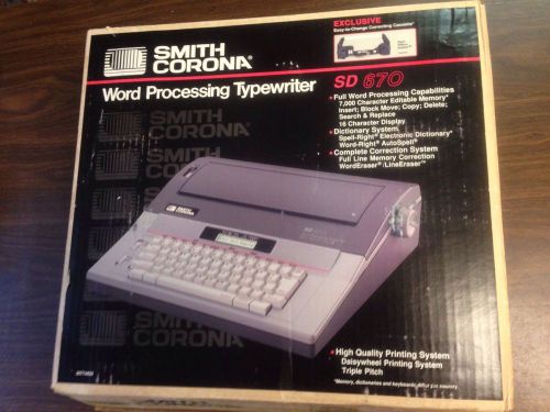 Smith Corona SD 670 Word Processing Typewriter