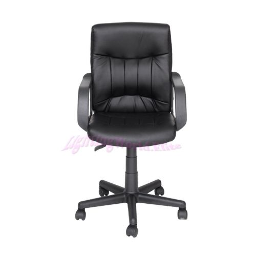 Cheap black pu leather swivel executive office computer desk office chair &amp; arms for sale