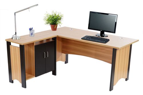 Schreibtisch computertisch eckschreibtisch toronto, 160x150x75cm, natur for sale
