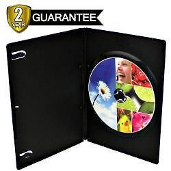 7mm Slim Single Black DVD Case 4 pack