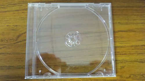 Lot of 2 used CD/DVD Jewel Cases - CLEAR trays, fully assembled