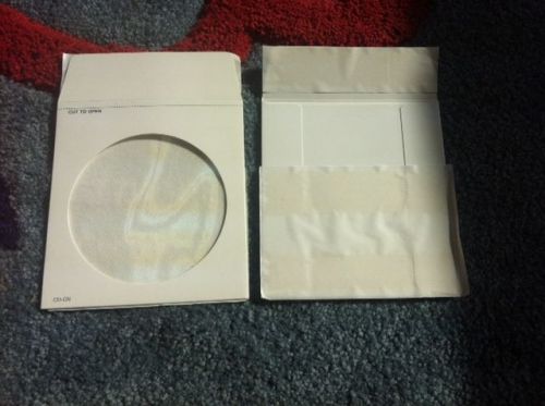 100 New 5 1/4&#034; Cardboard CD/DVD Mailer w/Adhesive Back,CD Protective Liner CD-CN