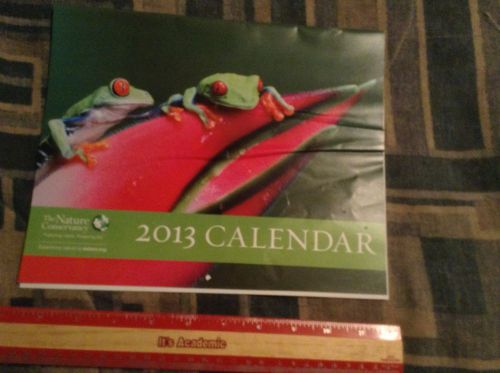2013 The Nature Conservancy WALL CALENDAR Wildlife Pictures Front Pg Wrinkled