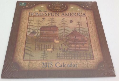 Legacy Homespun America 2015 Wall Calendar Carol Endres Folk Art Cat Bird Fish