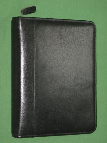 CLASSIC ~ 1.25&#034; ~ TOP-GRAIN LEATHER Franklin Covey Planner ZIPPER Organizer