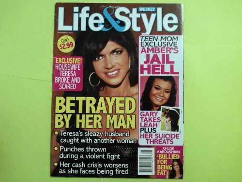 NOVEMBER 8 2010 LIFE &amp; STYLE MAGAZINE REAL HOUSEWIVES OF NEW JERSEY TERESA