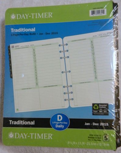 Day-timer 2015 1-page-per-day organizer refill - 140101501 for sale