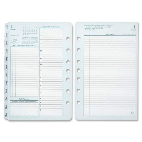 2015 franklin covey monarch planner refill -daily 8.5&#034;x11&#034; -green,wht fdp35427 for sale