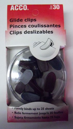 Case of 12x Boxes (30 Piece/Box) ACCO Fashionable Glide Paper Clips, Assorted