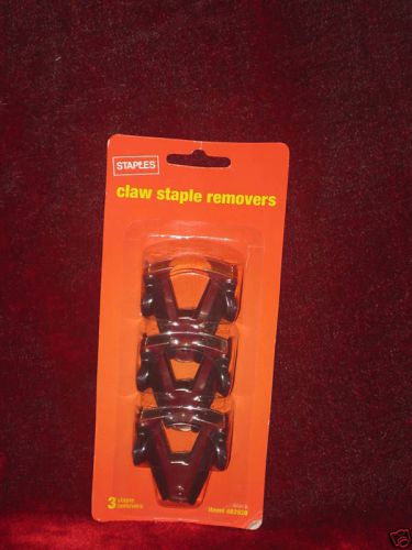 STAPLES Claw Staple Removers 3 Pack NEW &amp; FAST SHIP