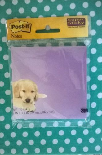 Post-it  Super Sticky Dog Puppy Purple Post It Notes NEW