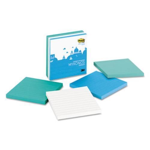 3m 6754SSMK Colors Of The World Mykonos Notes, 4 X 4, 4 90-sheet Pads/pack
