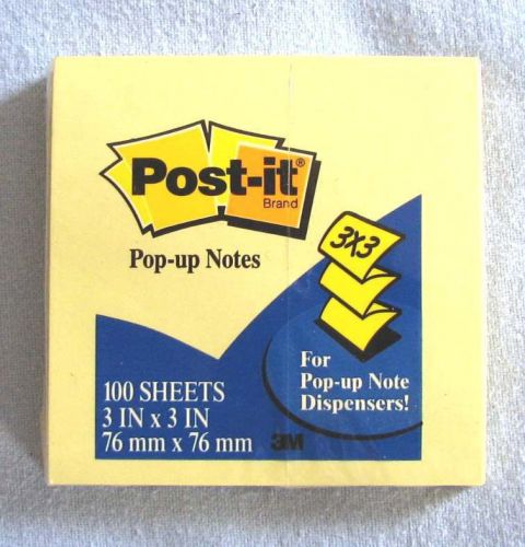 (4) POST-IT 3 x 3 inch Sticky notes packs FOR USE IN Pop-Up dispensers