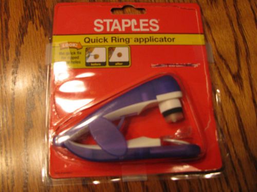 Staples Quick Ring Applicator 1/4&#034; The Quick Fix for Ripped Binder Holes