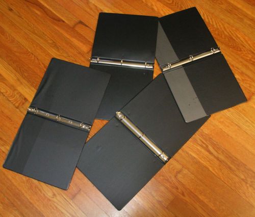 Black vinyl 3 Ring binders, 1 inch, various brands (lots of 6)