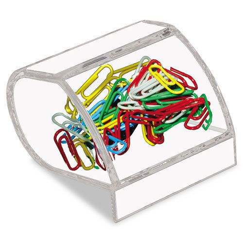 Paper clip holder, acrylic, 3 x 2 3/4 x 3 1/2, clear for sale