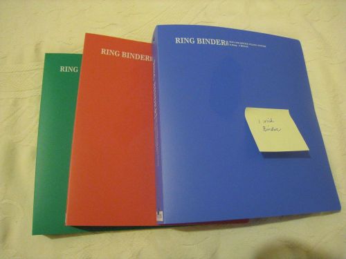 Used Lot of 3  (1 inch Binders) 3-Ring Presentation