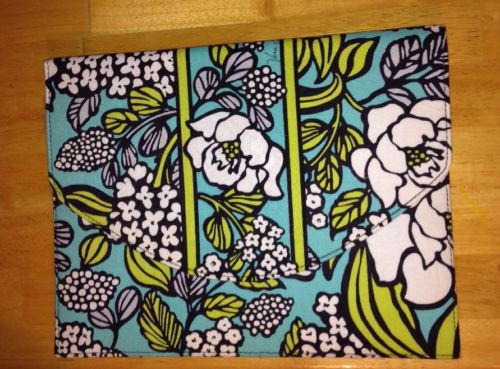 Vera Bradley Abby Island Blooms Folio Fabric File Folder Portfolio