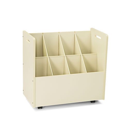 Laminate mobile roll files, eight compartments, 30-1/8 x 15-3/4 x 29-1/4, putty for sale