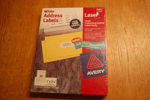 Avery White Address Labels 4200 total 1&#034;x 2 5/8&#034;  5160 Template Genuine 6241