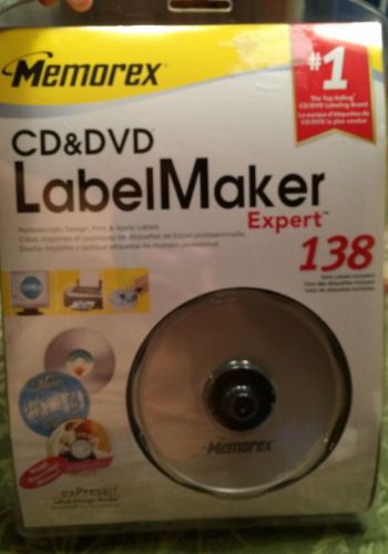 Memorex CD &amp; DVD Label Maker Expert 135 Labels 2008 MPN 32023947 NIP NEW