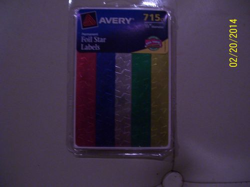 Avery Self-adhesive Foil Stars - Star - 0.5&#034; - Foil - Assorted (AVE06007)