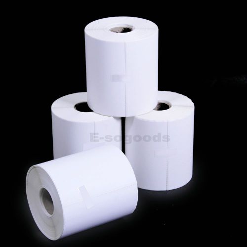 4x Rolls of 250 4&#034; x 6&#034; White Direct Thermal Labels Free USA 2-3 Days Shipping