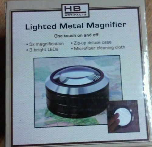 (Lot of 3)Hb lighted metal magnifiers