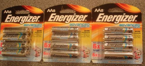 $ Sealed 24 AA Energizer ADVANCED Lithium Batteries  ?   6X Exp. 2022+   ?