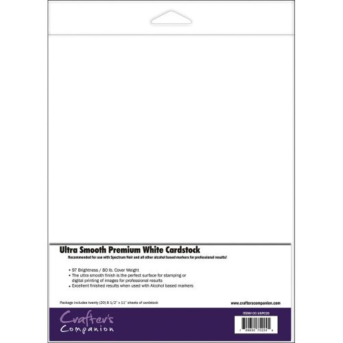 Crafters companion spectrum noir ultra smooth premium cardstock 8-1/2 x 11 20/pk for sale