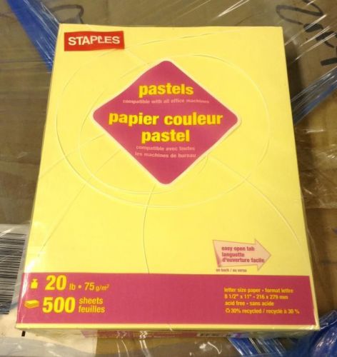 LETTER SIZE PAPER STAPLES 490948 8  1/2 ” INCH X 11” INCHES LOT OF 5 Reams (500/REAM