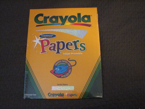 BNIP 10 SHEETS OF CRAYOLA STARDUST INK JET PAPER SPARKLY HEAVY WEIGHT SHEETS