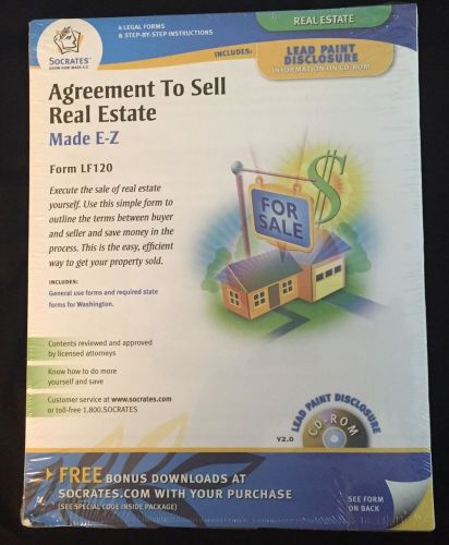 Socrates Agreement To Sell Real Estate Forms Made E-Z New/Sealed in Package