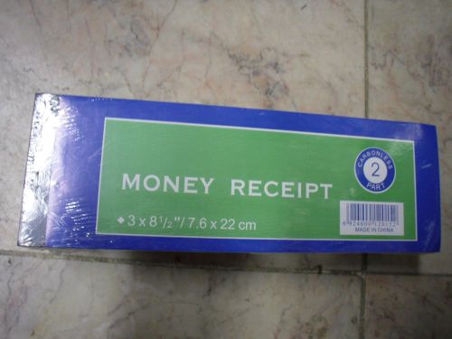 New 10PK Money Rent Receipt Book Carbonless 40 Forms / Book  2 Parts 3&#034; X 8 1/2&#034;