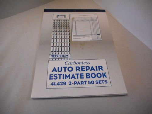 Rediform Auto Repair Estimate Book #4L429
