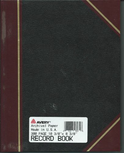 AVERY ARCHIVAL PAPER 300 PAGE RECORD BOOK, 10 3/8&#034; X 8 3/8&#034;, HARDBACK