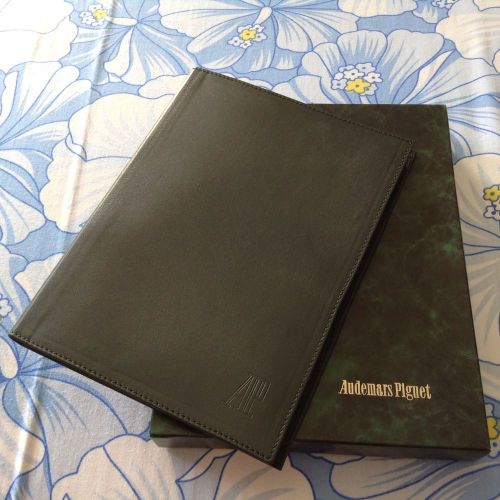 audemars piguet luxury green leather notepad sihh 2010