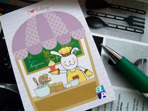 1X I Love Bakery Notepad Memo Message Scratch Planner Paper Booklet FREE SHIP D2