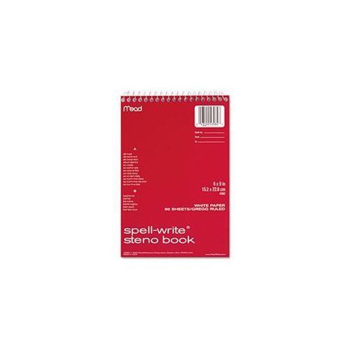 Mead® Spell-Write Steno Book, Gregg Rule, 6 x 9, White, 80 Sheets