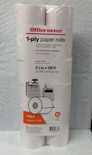 Office Depot Brand SINGLE-PLY Paper Rolls 2 1 4IN. X 130FT. White EE446201 Brand