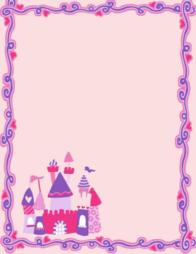 10 SHEETS PRINCESS CASTLE PAPER Use With Printers, Craft Projects, Invitations