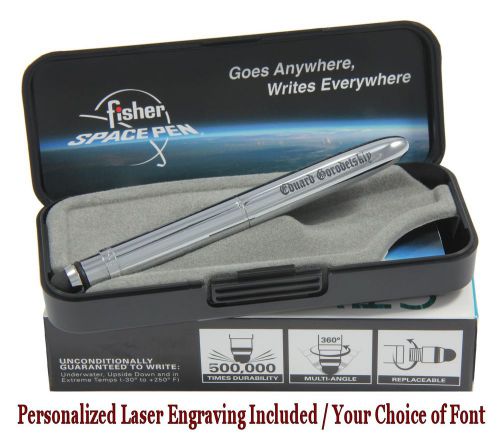 Personalized #bgc/s chrome fisher space pen with conductive stylus for sale