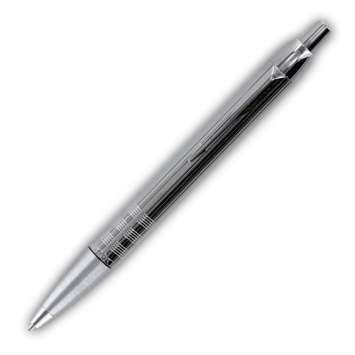 Parker IM Premium Shiny Chrome Chiseled Medium Point Ballpoint Pen (S0908670)