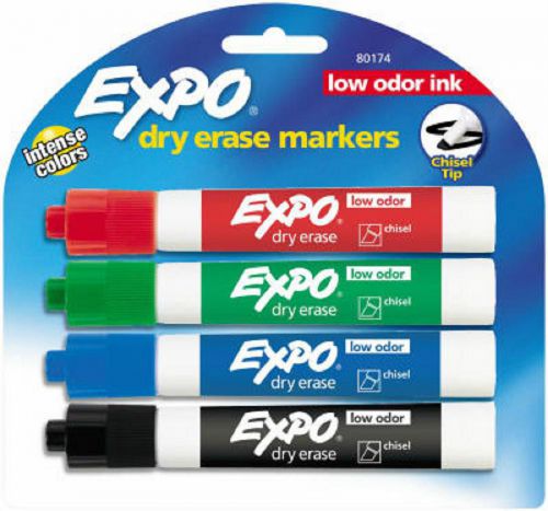 Sanford Expo, 4 Pack, Low Odor Dry Eraser Marker 80174