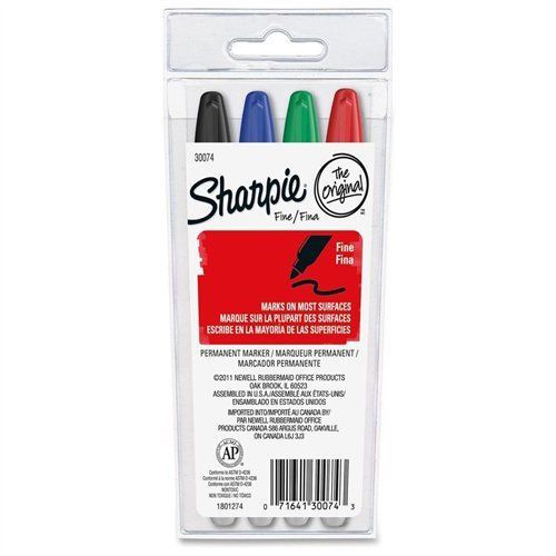 Sharpie permanent fine point marker - fine marker point type - assorted (30074) for sale