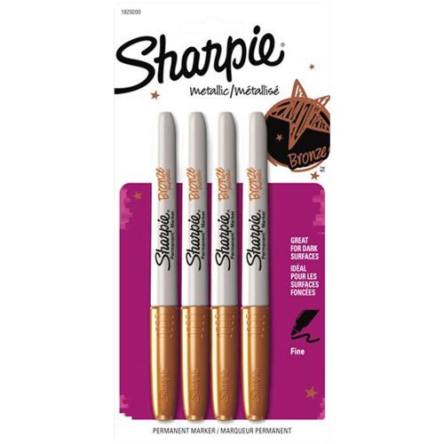 NEW Sharpie Olympic Colors Metallic Bronze Permanent Markers 4-Pack 1829200